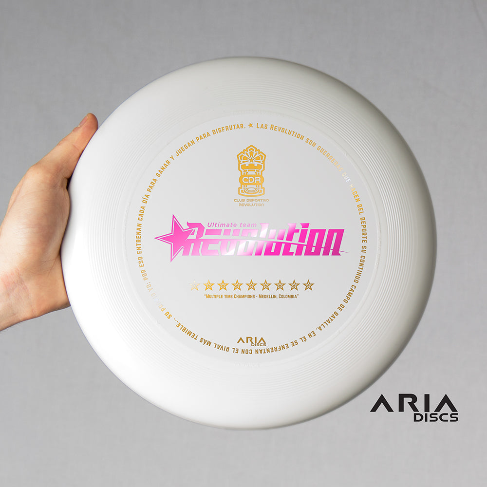 ARIA professional official ultimate flying disc for the sport commonly known as 'ultimate frisbee' colombia medellin revolution national champions